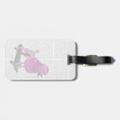 ピンクプードルスケートボード ラゲッジタグ (裏面横)