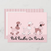 ピンクプードルズオンパレードはがき ポストカード (正面/裏面)