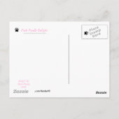 ピンクプードルディライトハガキ ポストカード (裏面)