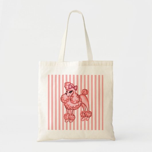 ピンクプードルバッグ トートバッグ (正面)