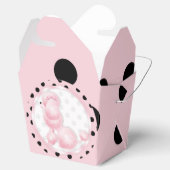 ピンクプードルバースデーパーティーの好意ボックス フェイバーボックス (オープン)