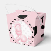 ピンクプードルバースデーパーティーの好意ボックス フェイバーボックス (裏面サイド)