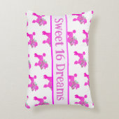 ピンクプードルパーソナライズされた アクセントクッション (正面(垂直))