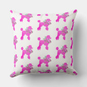 ピンクプードルパーソナライズされた クッション (裏面)