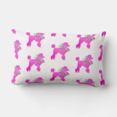 ピンクプードルパーソナライズされた ランバークッション (裏面)