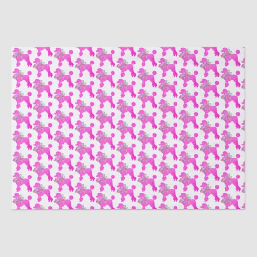 ピンクプードルパーティーマッチング 薄葉紙 (正面)