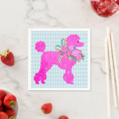 ピンクプードルパーティー用品 スタンダードカクテルナプキン (インサイチュ)