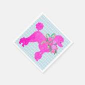 ピンクプードルパーティー用品 スタンダードカクテルナプキン (角)