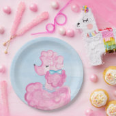 ピンクプードルパーティー,パリフランス,エッフェルタワー ペーパープレート (パーティー)