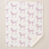 ピンクプードルレースレトロガーリーヴィンテージ シェルパブランケット (正面)