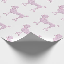 ピンクプードルレースレトロヴィンテージかわいらし ラッピングペーパー