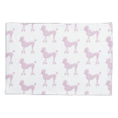 ピンクプードルレースレトロヴィンテージかわいらし 枕カバー (裏面)