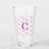 ピンクプードルレースレトロヴィンテージガーリー名 タンブラーグラス (裏面)