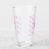 ピンクプードルレースレトロヴィンテージガーリー名 タンブラーグラス (左)