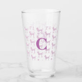 ピンクプードルレースレトロヴィンテージガーリー名 タンブラーグラス (正面)