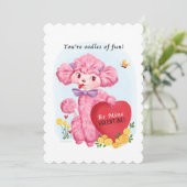 ピンクプードルヴィンテージバレンタイン シーズンカード (スタンド正面)