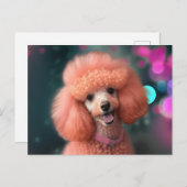 ピンクプードル応援葉書 ポストカード (正面/裏面)