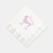 ピンクプードル紙ナプキンス 縁ありランチョンナプキン (角)