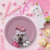 ピンクプードル紙プレート9" ペーパープレート (パーティー)