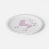 ピンクプードル紙プレート ペーパープレート (アングル)