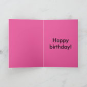 ピンクプードル誕生日カード カード (内部)