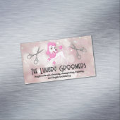 ピンクプードル | サロン鋏 | 《写真》ぼけ味 マグネット名刺 (インサイチュ)