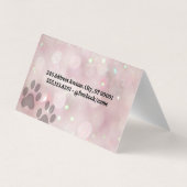 ピンクプードル | サロン鋏 | 《写真》ぼけ味 名刺 (裏面)