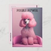 ピンクプードル – プードルパワーポストカード ポストカード (正面/裏面)