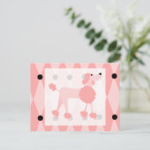 ピンクプードル ポストカード (スタンド正面)