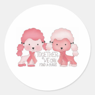 ピンクプードル – 一緒に我々は治療法を見つけることができる ラウンドシール
