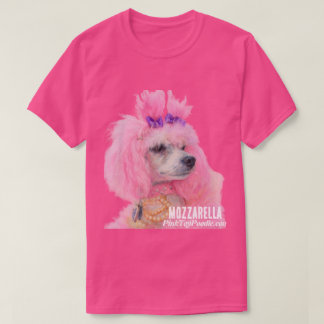 ピンクプードルTシャツ、プードル柄シャツ Tシャツ