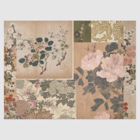 ピンクプーバラアンティークアート 薄葉紙 (正面)