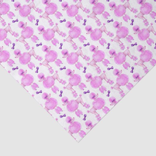 ピンクプーパターン(の模様が)あるル水彩画ティッシュペーパー 薄葉紙 (詳細)