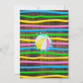 ピンクプールバースデーパーティラバーダックウッド 招待状 (裏面)