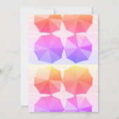 ピンクプールバースデーパーティーアンブレラクールススウィート16 招待状 (裏面)