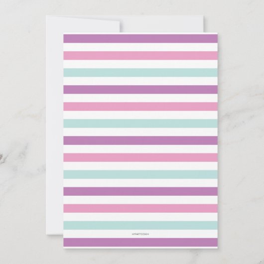 ピンクプールパーティーの招待状 招待状 (裏面)