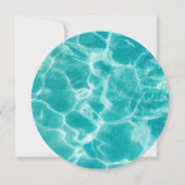 ピンクプールパーティーカクテル水彩甘い16写真 招待状 (裏面)