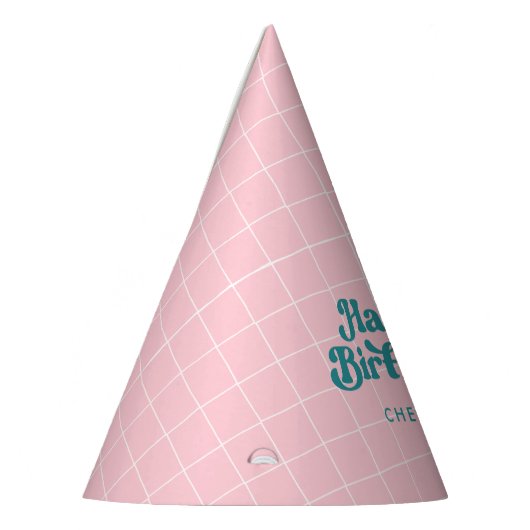 ピンクプールパーティー誕生日 パーティーハット (左)