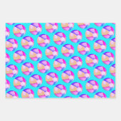 ピンクプールパーティー誕生日 ラッピングペーパーシート (正面3)
