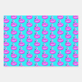 ピンクプールパーティー誕生日 ラッピングペーパーシート (正面2)