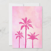 ピンクプールパーティー誕生日 招待状 (裏面)