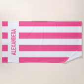 ピンクプール独身最後のパーティー ビーチタオル (正面)