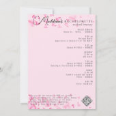 ピンクプール&スパウィークエンドゲートウェイバチェロレッテ 招待状 (裏面)