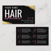 ピンクヘアアフターケアカード  名刺