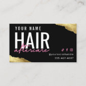 ピンクヘアアフターケアカード  名刺 (正面)