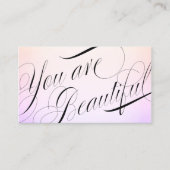 ピンクヘアサロンスパアポイントメントアラーム 予約カード (正面)