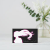 ピンクヘアサロン名刺 名刺 (スタンド正面)