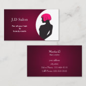 ピンクヘアサロン名刺 名刺 (正面/裏面)
