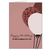 ピンクヘアスタイリストハッピーバースデーギフト券 (正面)