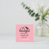 ピンクヘアスタイリスト引用文おもしろい美容師スター エンクロージャーカード (スタンド正面)